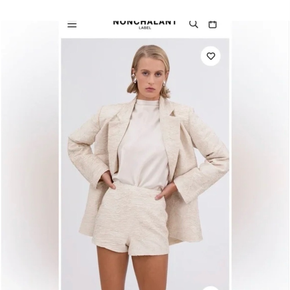 NONchalant Textured Cream Jacket